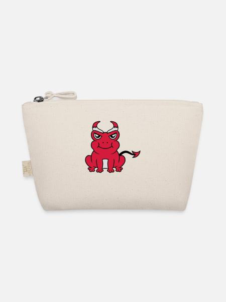 Devil Horns Frog Demon - Organic Pouch - nature - Front
