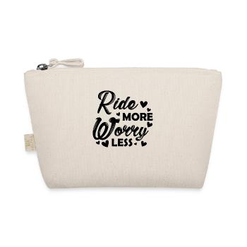 Ride More Worry Less Equestrian Rider Horse Riding - Bio-Täschchen - Natur - Vorne