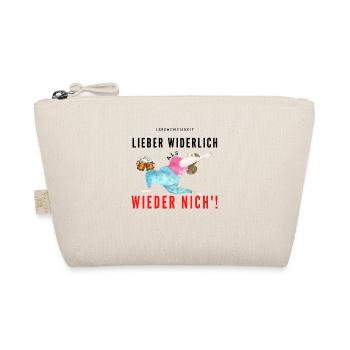 Lieber widerlich als wieder nich'! - Bio-Täschchen - Natur - Vorne
