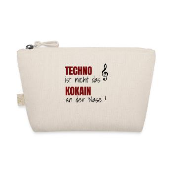 Techno ist nicht das Kokain an der Nase - Bio-Täschchen - Natur - Vorne