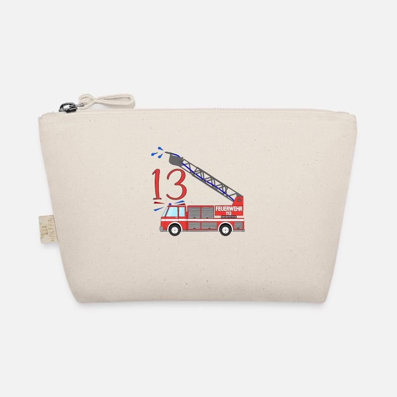 Fire engine 13th birthday Organic Pouch
