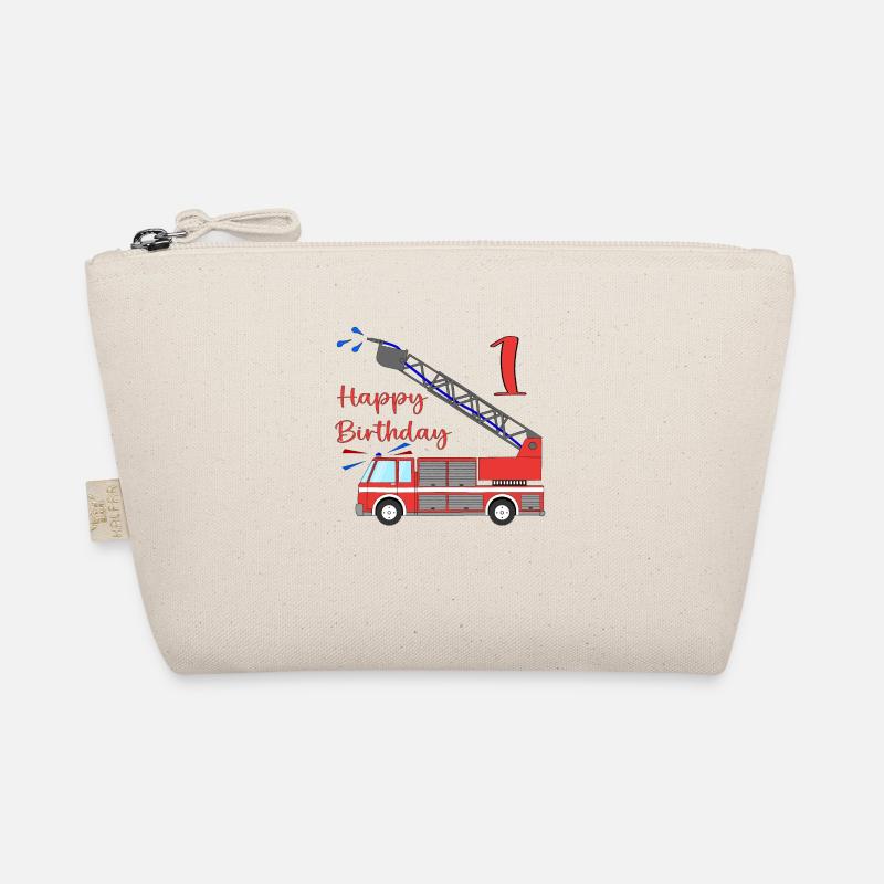 Fire engine Happy Birthday 1 Organic Pouch