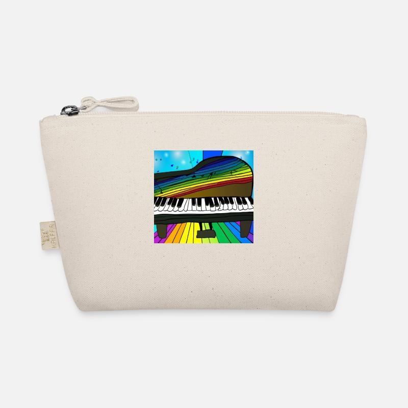 Piano auf Regenbogen Bio-Täschchen