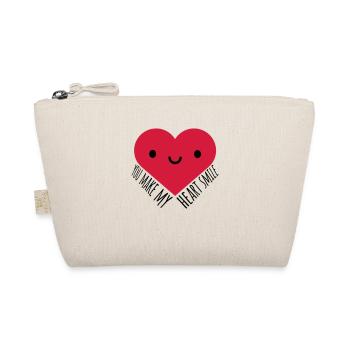 make my heart smile - Bio-Täschchen - Natur - Vorne