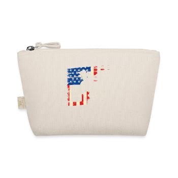 Barrel Racer American Flag, Patriotic Rodeo Barrel - Bio-Täschchen - Natur - Vorne