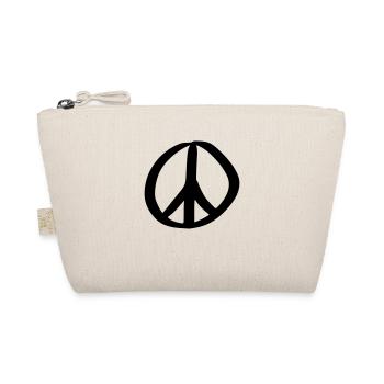 Peace Sign Drawing Peace Sketch black - Organic Pouch - nature - Front
