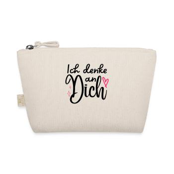 "Ich denke an Dich" Motiv,Valentinstagsgeschenk - Bio-Täschchen - Natur - Vorne