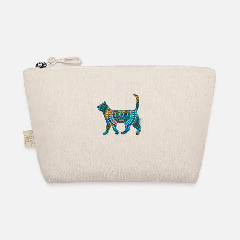 Cat,Colorful,Mandala, Colorful Cat,Pattern,Orient Organic Pouch