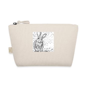 Drawn hare - Organic Pouch - nature - Front