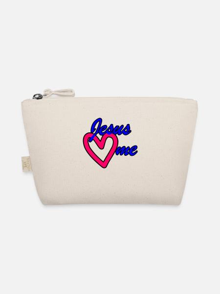 Jesus liebt mich Jesus loves me - Bio-Täschchen - Natur - Vorne