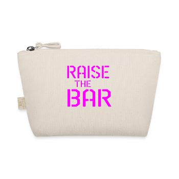 Raise the bar gym quote - Organic Pouch - nature - Front
