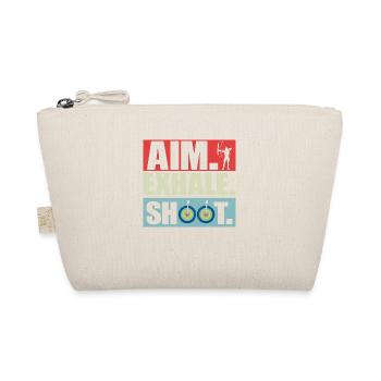 Aim Exhale Shoot. Archery Target Bow & Arrows - Organic Pouch - nature - Front
