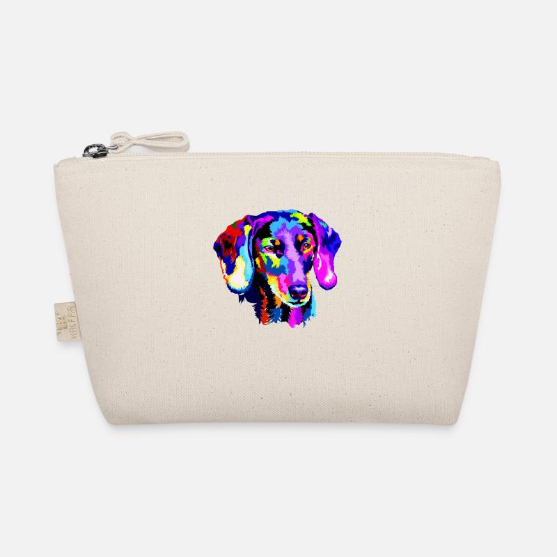 Stylized dachshund Organic Pouch