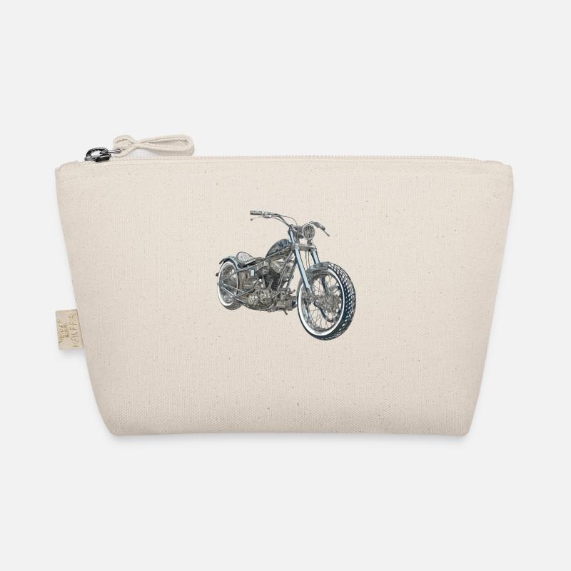 Zaz Motorrad Chopper - Bio-Täschchen - Natur