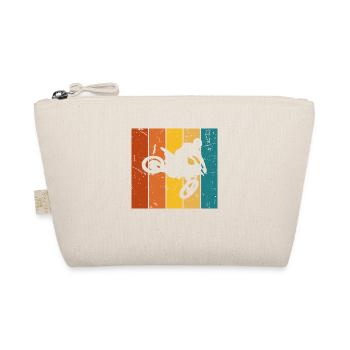 Vintage gift motorcycle - Organic Pouch - nature - Front