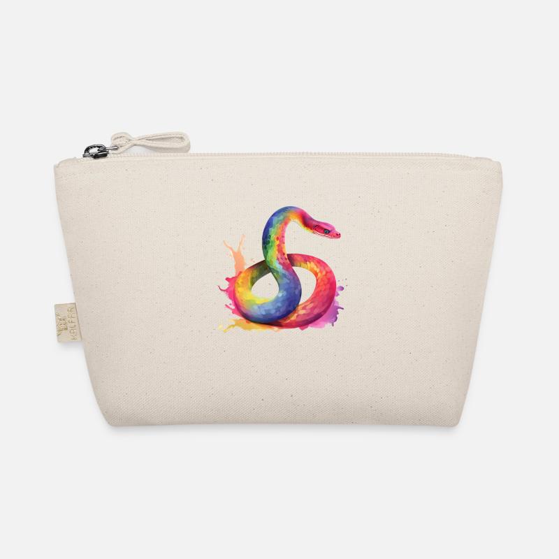 Schlange Rainbow Pride Farben Bio-Täschchen