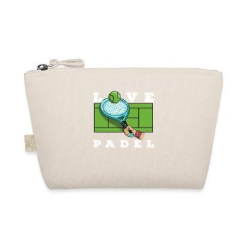 Padel Paddel Schläger Tennis Sport I Geschenk - Bio-Täschchen - Natur - Vorne
