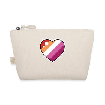 Coeur (drapeau lesbien) - Trousse biologique - nature - Devant