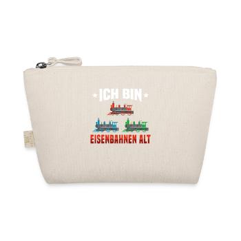 Dampfzug Lokomotive 3 Geburtstag Eisenbahn - Bio-Täschchen - Natur - Vorne