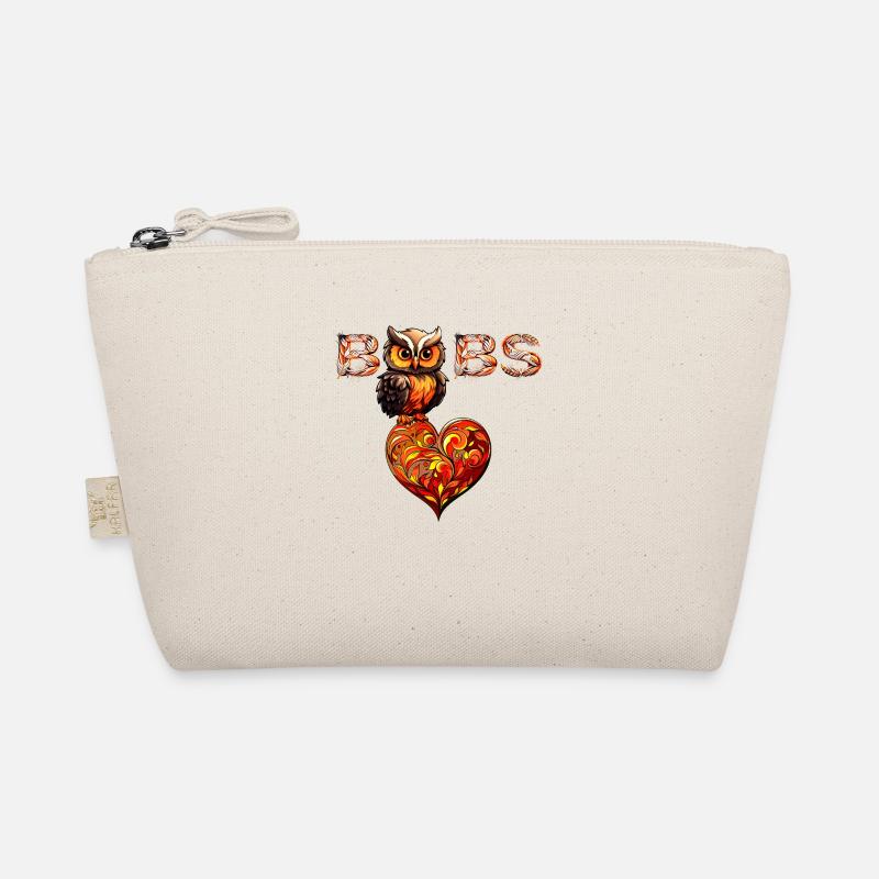 Owl Loves Boobs - Organic Pouch - nature
