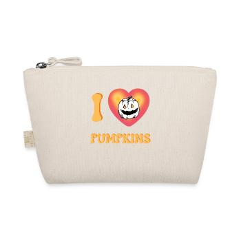 I love Pumpkins Halloween Spooky Horror Face - Trousse biologique - nature - Devant