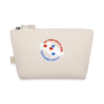 Hitting Holes And Crushing Souls Cornhole Bean Bag - Bio-Täschchen - Natur - Vorne