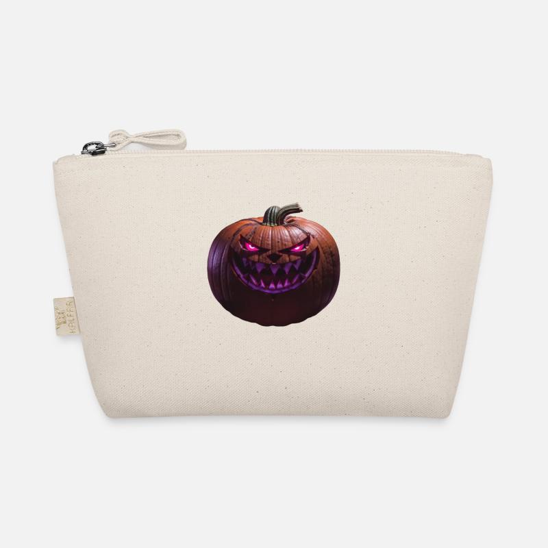 🎃 Halloweens unheimlichster Gast - der Kürbis - Bio-Täschchen - Natur