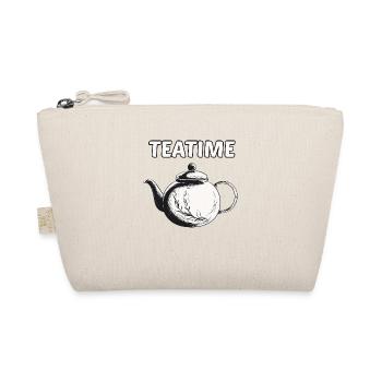 Teatime Tee Teezeit Kaffee Kuchen Teekanne - Bio-Täschchen - Natur - Vorne