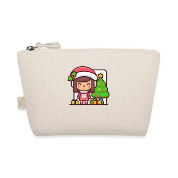 Cute christmas girlie - Toca christmas - Organic Pouch - nature - Front