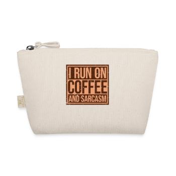 Je cours sur le café et le sarcasme Dicton sarcastique - Trousse biologique - nature - Devant