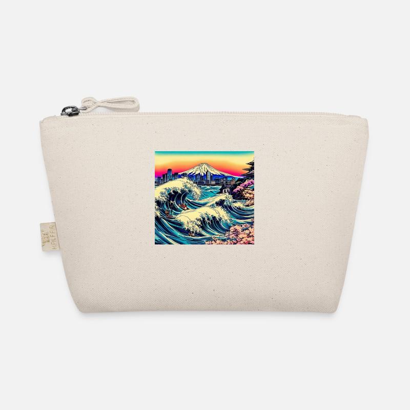 Japan, Landscape, Ocean, Mountain, Waves Organic Pouch