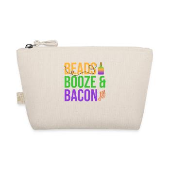 Beads Booze & Bacon Mardi Gras Carnival - Organic Pouch - nature - Front
