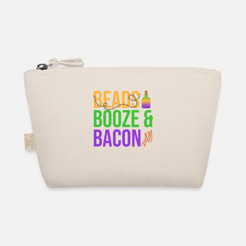 Beads Booze & Bacon Mardi Gras Carnival Organic Pouch