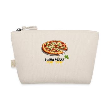 i love pizza, pizzalover, pizza - Bio-Täschchen - Natur - Vorne