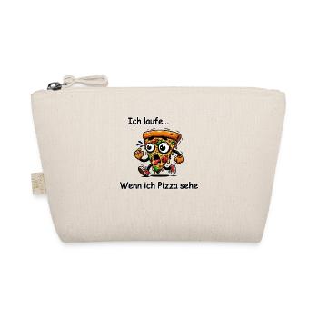 I run when I see pizza - Organic Pouch - nature - Front