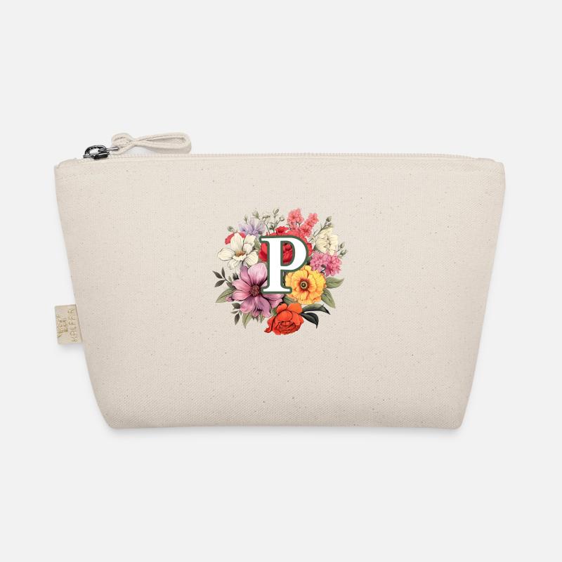 P Monogram Bouquet Organic Pouch