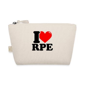 Ich liebe RPE - Fitness-Gewichtheben lustig - Bio-Täschchen - Natur - Vorne