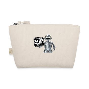 Robot Holding Sign: Error 404 Sarcasm Not Found - Organic Pouch - nature - Front