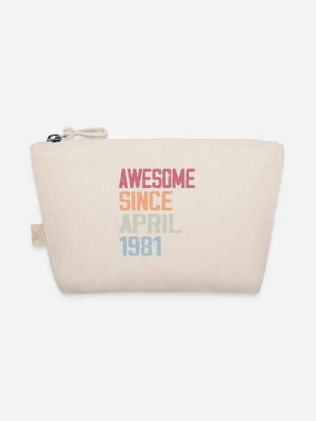 Legends Were Born In April 1981 - Organic Pouch - nature - Front