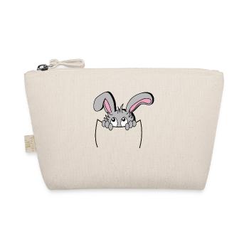 Lapin mignon dans poche, so cute! - Trousse biologique - nature - Devant