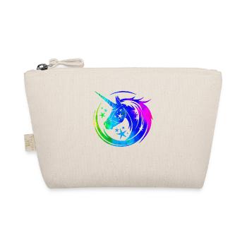 Einhorn süße Regenbogen lustige Einhörner magische Fantasie - Bio-Täschchen - Natur - Vorne