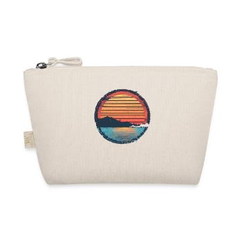 Sunset Lake Mountain Outdoor Retro 80s Vintage - Bio-Täschchen - Natur - Vorne