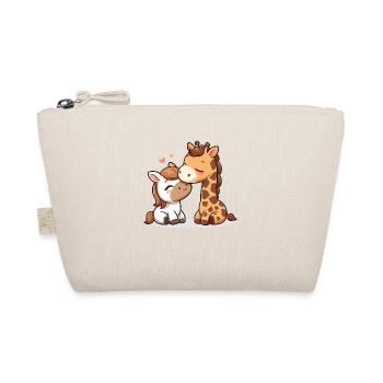 Cuddling Horse And Giraffe In Love - Bio-Täschchen - Natur - Vorne
