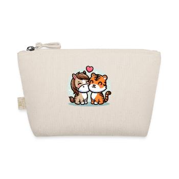 Cuddling Horse And Tiger In Love - Bio-Täschchen - Natur - Vorne
