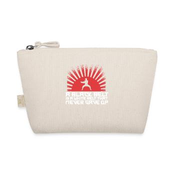 A Black Belt Is A White Belt That Never Gave Up - Organic Pouch - nature - Front