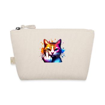 Lustige böse Katze - Bio-Täschchen - Natur - Vorne