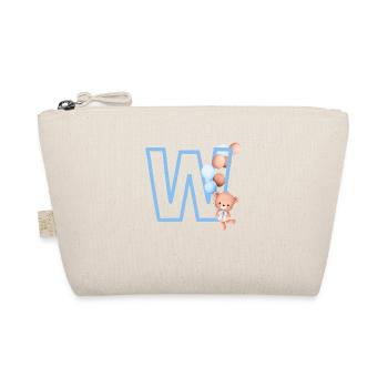 Lettre w bleue ours - Trousse biologique - nature - Devant