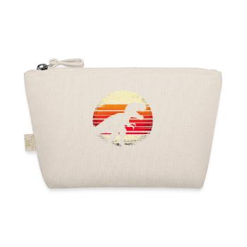 Dinosaur T-Rex Retro Vintage Dinosaur Lovers Gift - Organic Pouch - nature - Front