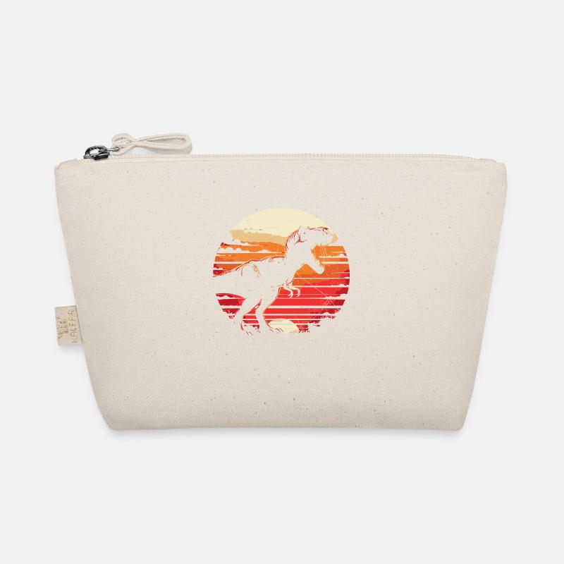 Dinosaurier T-Rex Retro Vintage Dinosaurier Liebhaber Geschenk - Bio-Täschchen - Natur