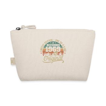 Retro November - November 1969 Birthday Gift - Organic Pouch - nature - Front